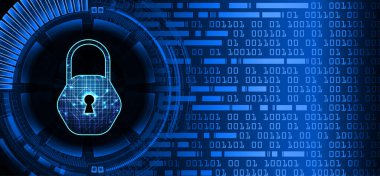 Siber devre gelecek teknoloji kavramı arka plan, kilit kavramı