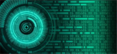 Siber göz ile siber devre gelecek teknolojisi kavramı