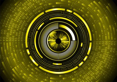 Siber göz ile siber devre gelecek teknolojisi kavramı