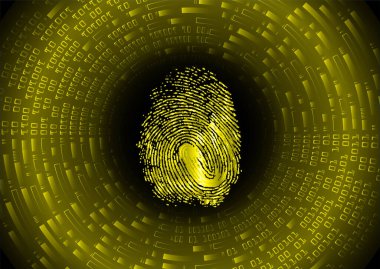 Siber güvenlik devresi parmak izli gelecekteki teknoloji konsepti