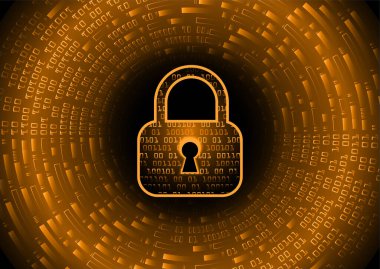 Siber devre gelecek teknoloji kavramı arka plan, kilit kavramı