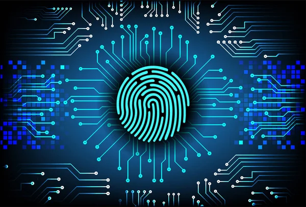 Siber güvenlik devresi parmak izli gelecekteki teknoloji konsepti