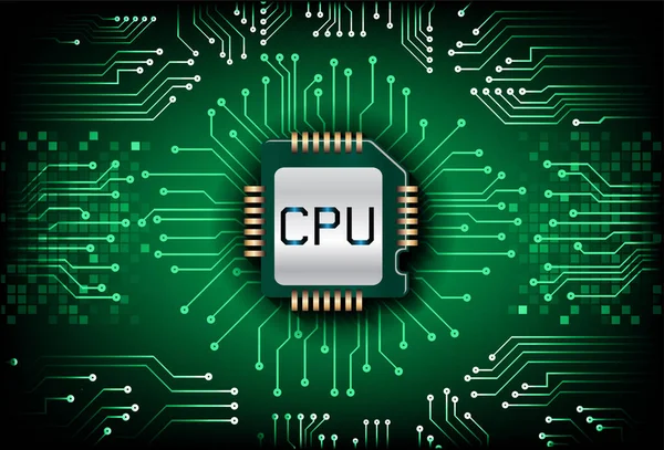 Cpu Cyber Circuito Futuro Concepto Tecnología Fondo — Vector de stock