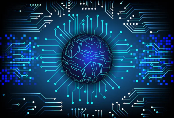 Cyber Circuito Futuro Concepto Tecnología Fondo Con Forma Globo — Archivo Imágenes Vectoriales
