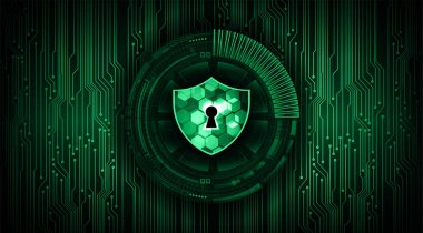 Siber devre gelecek teknoloji kavramı arka plan, kilit kavramı