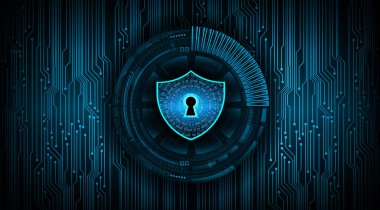 Siber devre gelecek teknoloji kavramı arka plan, kilit kavramı