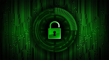 Siber devre gelecek teknoloji kavramı arka plan, kilit kavramı