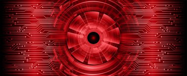 Siber devre gelecek teknolojisi kavramı siber göz şeklinde