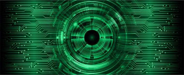 Siber devre gelecek teknolojisi kavramı siber göz şeklinde