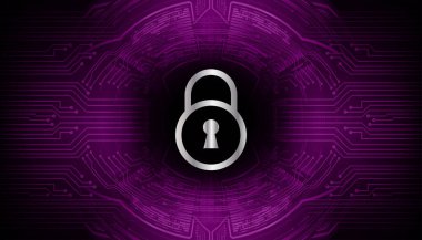 Siber devre gelecek teknoloji kavramı arka plan, kilit kavramı