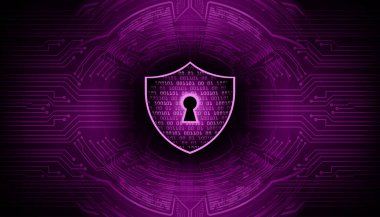 Siber devre gelecek teknoloji kavramı arka plan, kilit kavramı