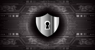 Siber devre gelecek teknoloji kavramı arka plan, kilit kavramı