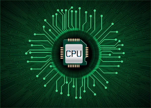 Cpu Cyber Circuit Future Technologie Concept Arrière Plan — Image vectorielle