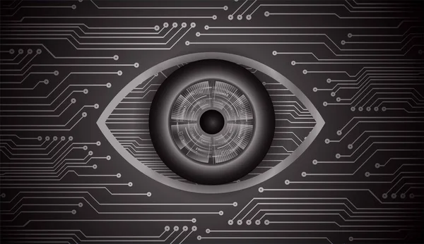 Концепция Будущих Технологий Кибер Схем Форме Кибер Глаза — стоковый вектор