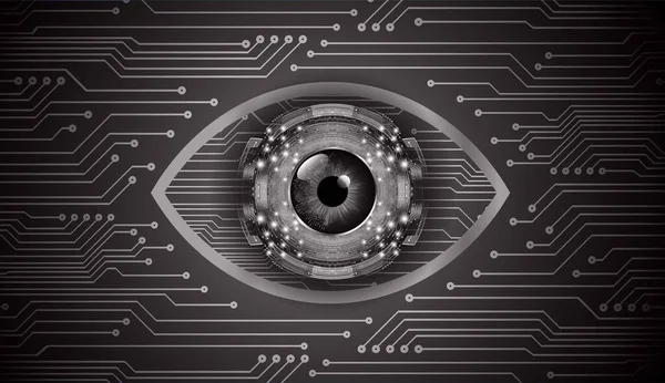 stock vector Cyber circuit future technology concept background in shape of cyber eye