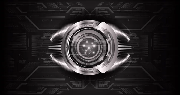 Cyber Circuit Future Technologie Concept Arrière Plan Forme Cyber Oeil — Image vectorielle