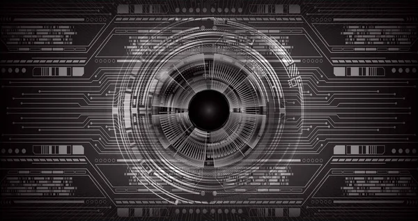 Cyber Circuit Future Technology Konzept Hintergrund Mit Cyber Auge — Stockvektor