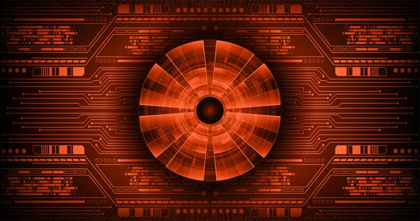 Cyber Circuit Future Technologie Concept Arrière Plan Avec Cyber Oeil — Image vectorielle