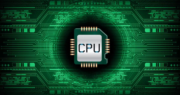 Cpu Cyber Schaltung Zukunft Technologie Konzept Hintergrund — Stockvektor