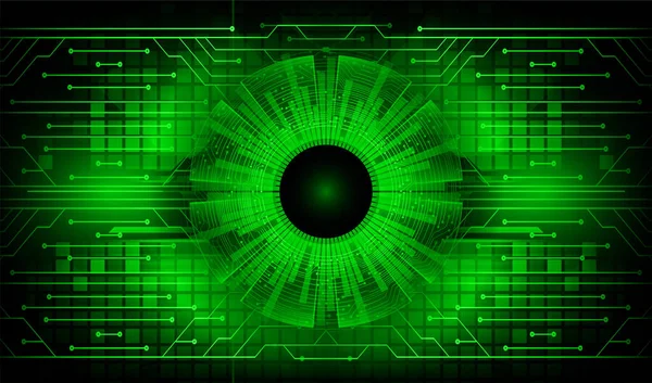 Cyber Circuito Futuro Concepto Tecnología Fondo Con Ojo Cibernético — Archivo Imágenes Vectoriales