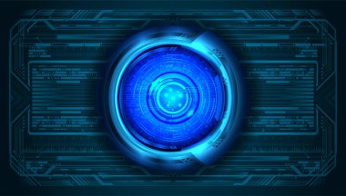 Siber göz ile siber devre gelecek teknolojisi kavramı