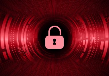 Siber devre gelecek teknoloji kavramı arka plan, kilit kavramı