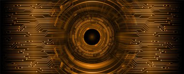 Siber göz ile siber devre gelecek teknolojisi kavramı