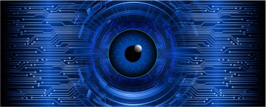 Siber göz ile siber devre gelecek teknolojisi kavramı
