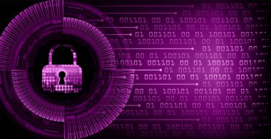 Siber devre gelecek teknoloji kavramı arka plan, kilit kavramı