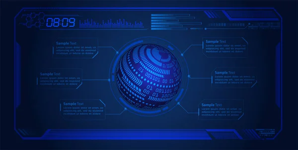 Cyber Circuit Future Technologie Concept Arrière Plan Avec Des Éléments — Image vectorielle