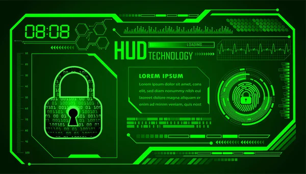 Cibercircuito Futuro Concepto Tecnología Fondo Con Elementos Hud — Vector de stock