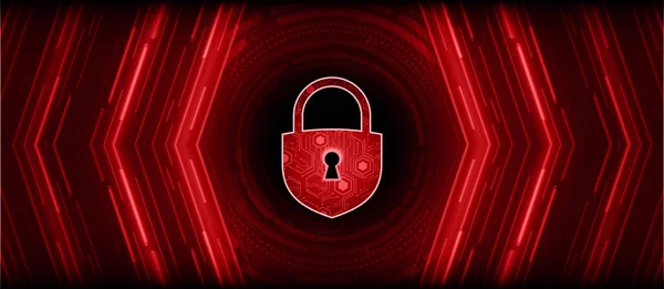 Lacăt Închis Fundal Digital Securitate Cibernetică — Vector de stoc