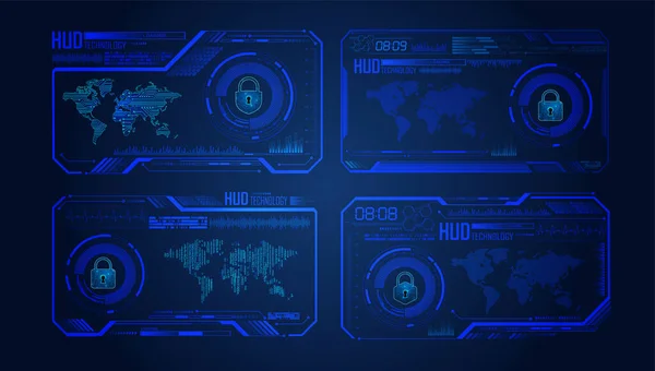 Hud Cyber Circuit Futuro Concepto Tecnología Fondo — Archivo Imágenes Vectoriales