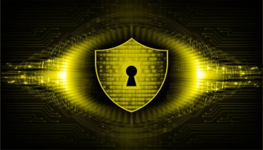 Siber devre gelecekteki teknoloji kavramını kilitle 