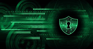 Siber devre gelecekteki teknoloji kavramını kilitle 