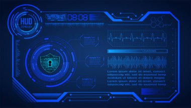 Siber devre gelecekteki teknoloji kavramını kilitle 