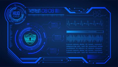 Siber devre gelecekteki teknoloji kavramını kilitle 