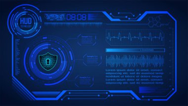 Siber devre gelecekteki teknoloji kavramını kilitle 