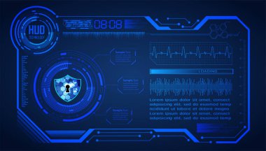 Siber devre gelecekteki teknoloji kavramını kilitle 