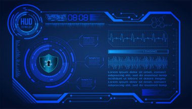 Siber devre gelecekteki teknoloji kavramını kilitle 
