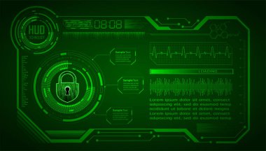 Siber devre gelecekteki teknoloji kavramını kilitle 