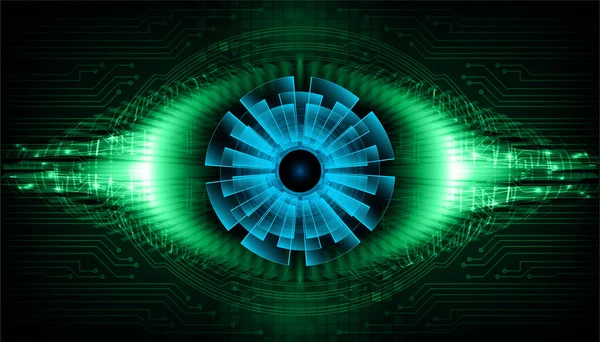 Cyber Κύκλωμα Μελλοντική Τεχνολογία Έννοια Υπόβαθρο Μάτι Στον Κυβερνοχώρο — Διανυσματικό Αρχείο