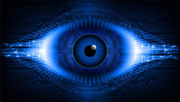 Cyber Κύκλωμα Μελλοντική Τεχνολογία Έννοια Υπόβαθρο Μάτι Στον Κυβερνοχώρο — Διανυσματικό Αρχείο