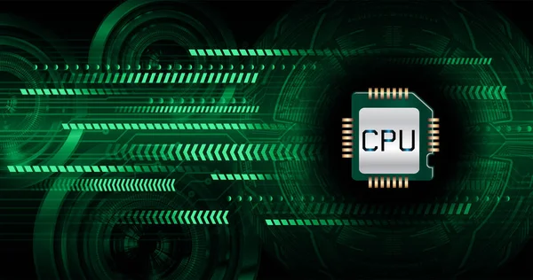 Cpu Cyber Circuit Toekomstige Technologie Concept Achtergrond — Stockvector