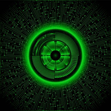 Siber göz geçmişi. gelecek teknoloji konsepti  