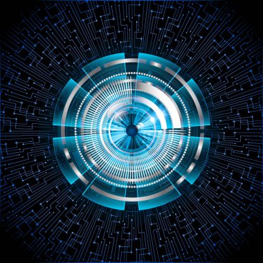 devre kartı arkaplanı, vektör illüstrasyonu