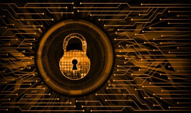 Dijital kilidi olan soyut arkaplan