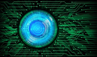 göz siber devre gelecekteki teknoloji konsepti