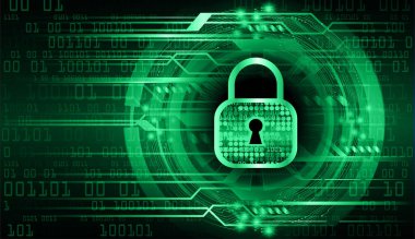 Dijital güvenlik kavramı, vektör çizim