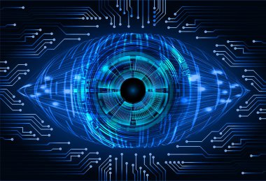 göz siber devre gelecekteki teknoloji konsepti